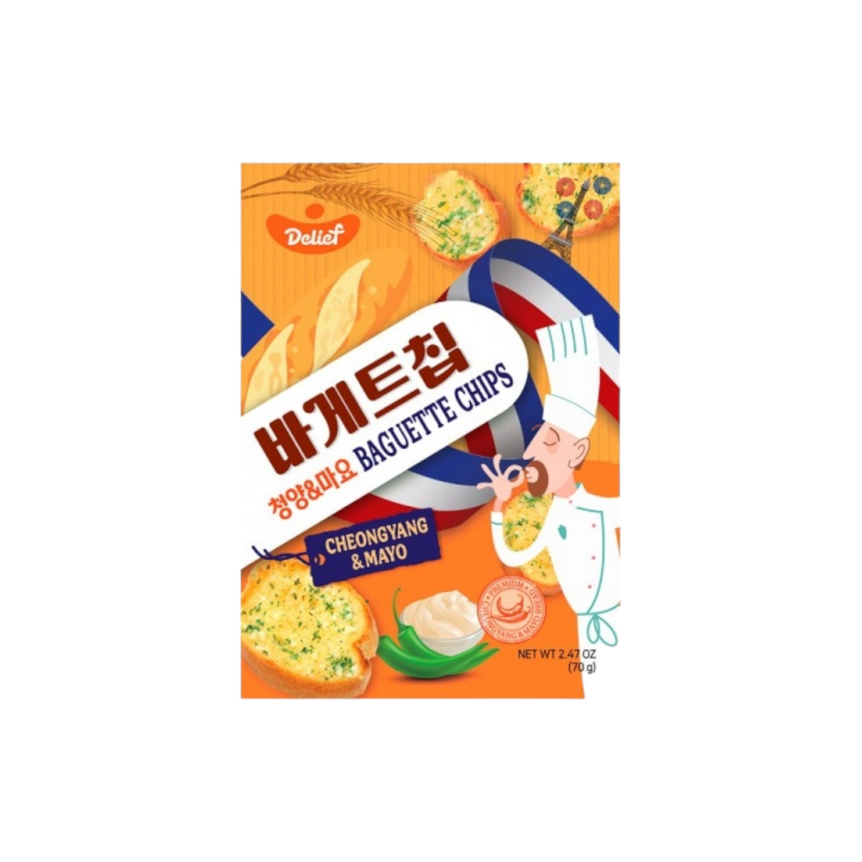 DELIEF Baguette Chips Cheongyang and Mayo (40x70G)